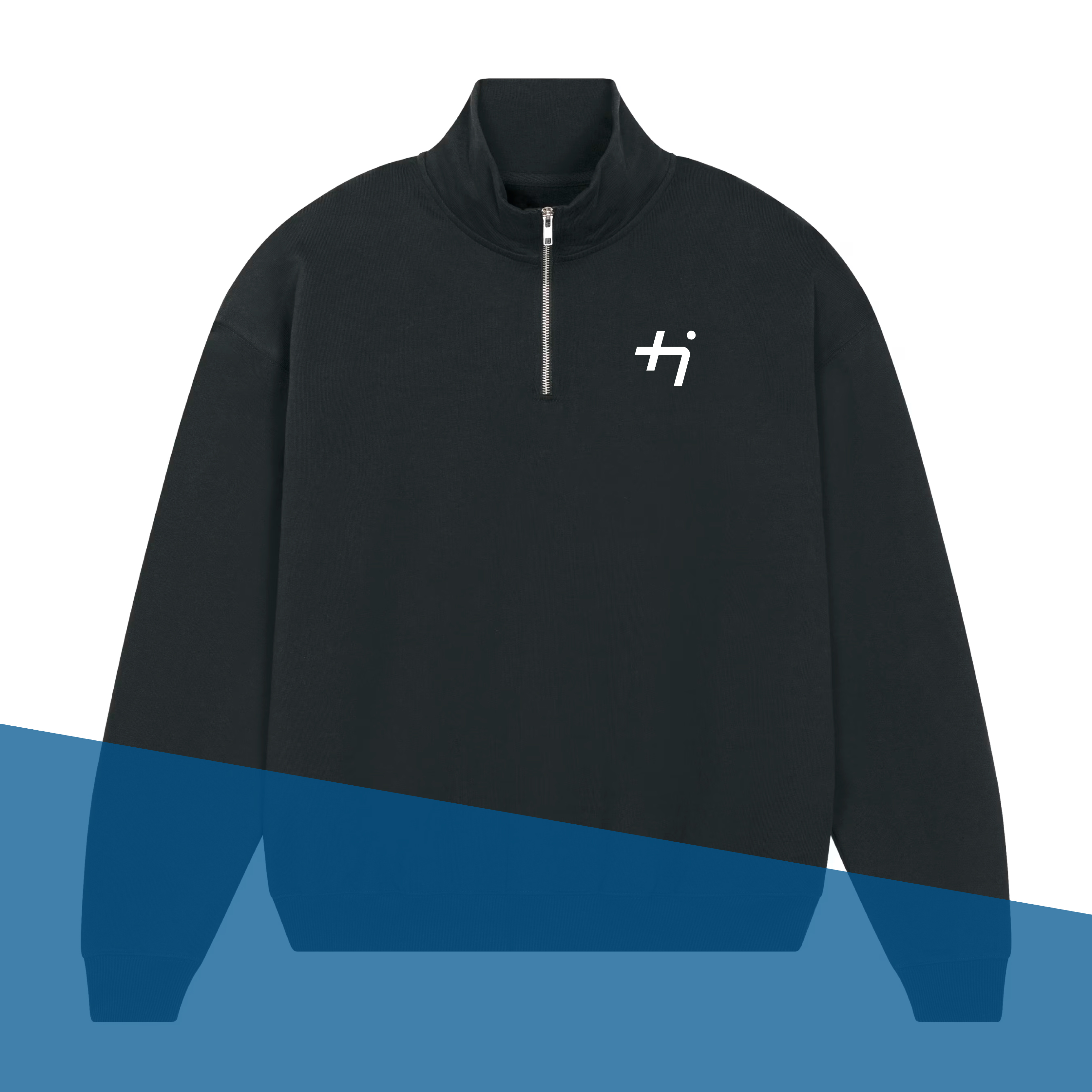Unisex Zip-Sweatshirt, schwarz